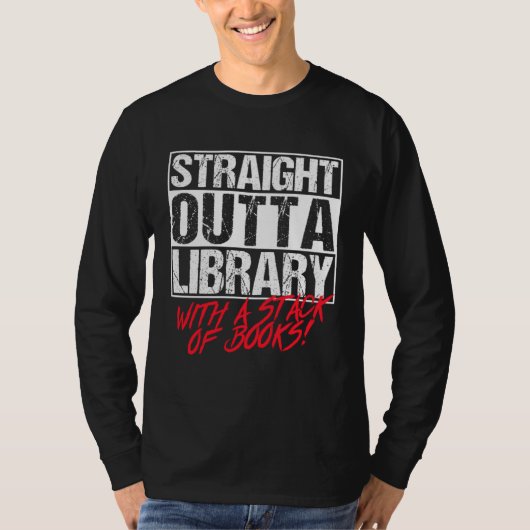 Orcas Straight Outta Library Book T-shirt (Voorkant)