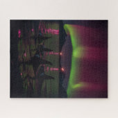 Orcas swim in Paarse Aurora - vulwalvis Legpuzzel (Horizontaal)