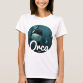 Orcas underwater circle t-shirt (Voorkant)