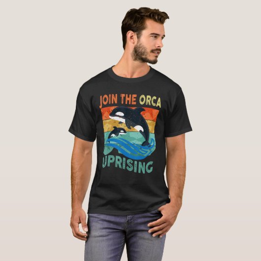 Orcas Uprising Join The Orca Uprising Whales Attac T-shirt (Voorkant volledig)