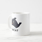 Orcat Funny Cat Orca Pun Koffiemok (Voorkant links)