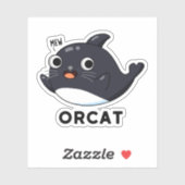 Orcat Funny Cat Orca Pun Sticker (Vel)