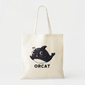 Orcat Funny Cat Orca Pun Tote Bag (Voorkant)