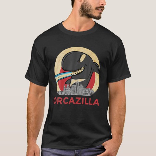 Orcazilla - Funny Killer Whale Orca T-shirt (Voorkant)