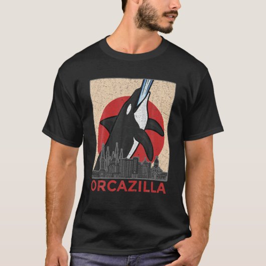 Orcazilla - Funny Killer Whale Orca T-shirt (Voorkant)