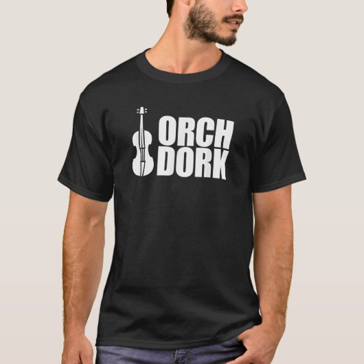 Orch Dork met Viool Cello String Instrument T-shirt (Voorkant)