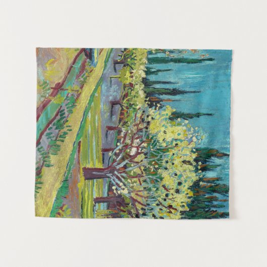 Orchard Bordered by Cypresses, 1888 by van Gogh Wandkleed (Voorkant (horizontaal))