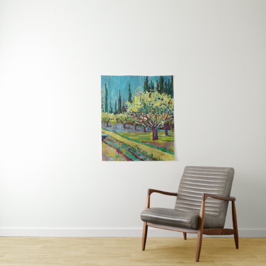 Orchard Bordered by Cypresses, 1888 by van Gogh Wandkleed (In situ)