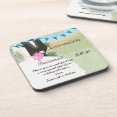 Orchard Buntings Bride & Groom Bridesmaid Onderzet Drankjes Onderzetter (Linkerzijde)