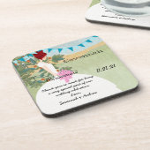 Orchard Buntings Red Hair Bridesmaid Onderzetter (Linkerzijde)