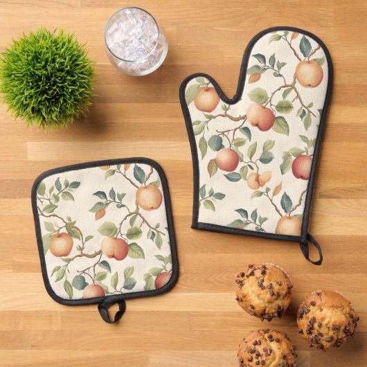 Orchard Delight Oven Mitt en Pot Holder Set (Top down)