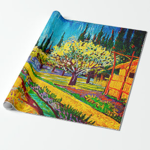 Orchard, grens door Cypresses Vincent Van Gogh Cadeaupapier