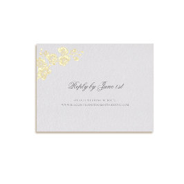 Orchard Huwelijksgeloften Ivoren Formele Klassieke Folie Feestdagen Briefkaart