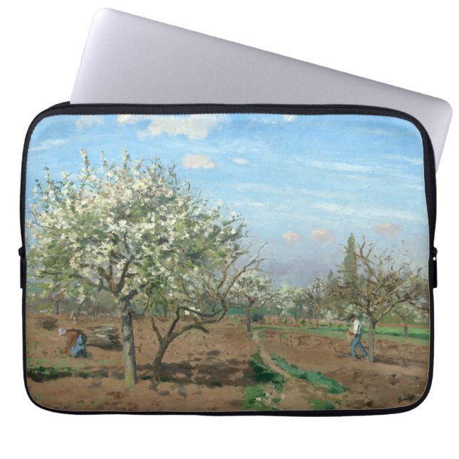 Orchard in Bloom, Louveciennes Camille Pissarro Laptop Sleeve (Voorkant)