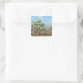 Orchard in Bloom, Louveciennes Camille Pissarro Vierkante Sticker (Tas)