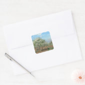 Orchard in Bloom, Louveciennes Camille Pissarro Vierkante Sticker (Envelop)