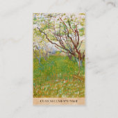 Orchard in Bloom Vincent van Gogh Visitekaartje (Achterkant)