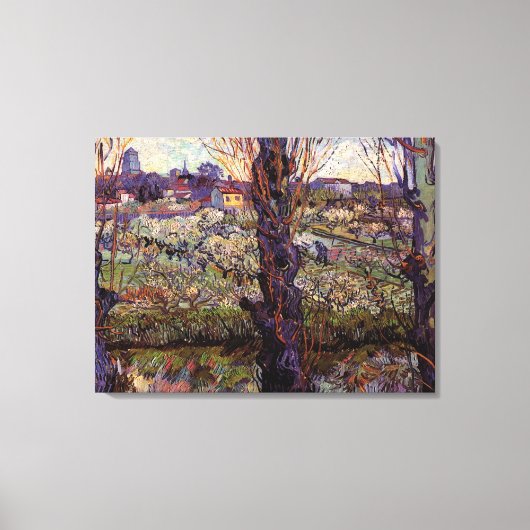 Orchard in Blossom, Arles van Vincent van Gogh Canvas Afdruk (Voorkant)