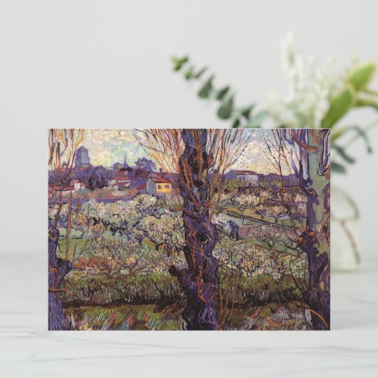 Orchard in Blossom, Arles van Vincent van Gogh Kaart (Staand voorkant)