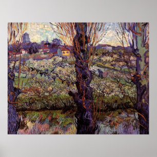 Orchard in Blossom, Arles van Vincent van Gogh Poster