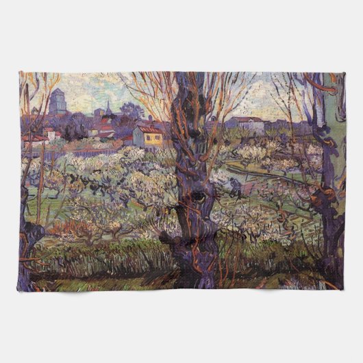 Orchard in Blossom, Arles van Vincent van Gogh Theedoek (Horizontaal)
