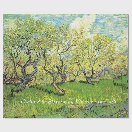 Orchard in Blossom door Van Gogh.  florale olie Cadeaupapier (Vlak)