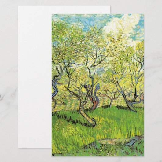 Orchard in Blossom door Vincent van Gogh. (Voorkant / Achterkant)