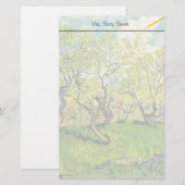 Orchard in Blossom door Vincent van Gogh. Briefpapier (Voorkant / Achterkant)