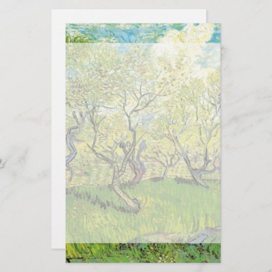 Orchard in Blossom door Vincent van Gogh. Briefpapier (Voorkant / Achterkant)