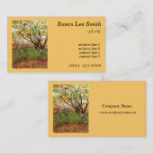 Orchard in Blossom door Vincent van Gogh. Geel Visitekaartje (Voorkant / Achterkant)
