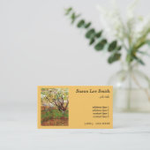 Orchard in Blossom door Vincent van Gogh. Geel Visitekaartje (Staand voorkant)