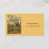 Orchard in Blossom door Vincent van Gogh. Geel Visitekaartje (Achterkant)