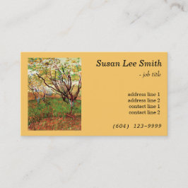 Orchard in Blossom door Vincent van Gogh. Geel Visitekaartje