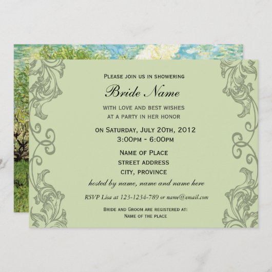 Orchard in Blossom door Vincent van Gogh. Kaart (Voorkant / Achterkant)