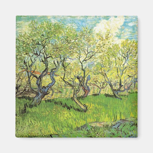 Orchard in Blossom door Vincent van Gogh Magneet (Voorkant)