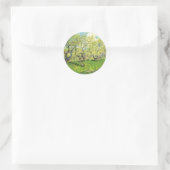 Orchard in Blossom door Vincent van Gogh Ronde Sticker (Tas)