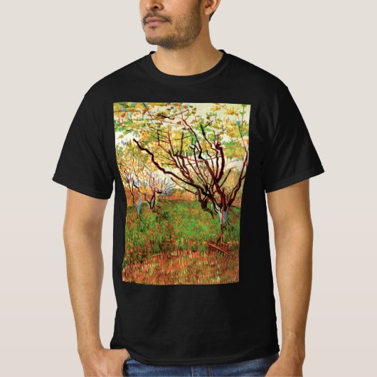 Orchard in Blossom door Vincent van Gogh T-shirt (Voorkant)