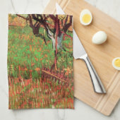 Orchard in Blossom door Vincent van Gogh Theedoek (Quarter Fold)