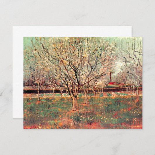 Orchard in Blossom, Plum Trees van Vincent van Gog (Voorkant / Achterkant)