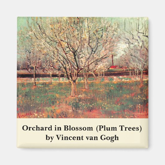 Orchard in Blossom, Plum Trees van Vincent van Gog Magneet (Voorkant)