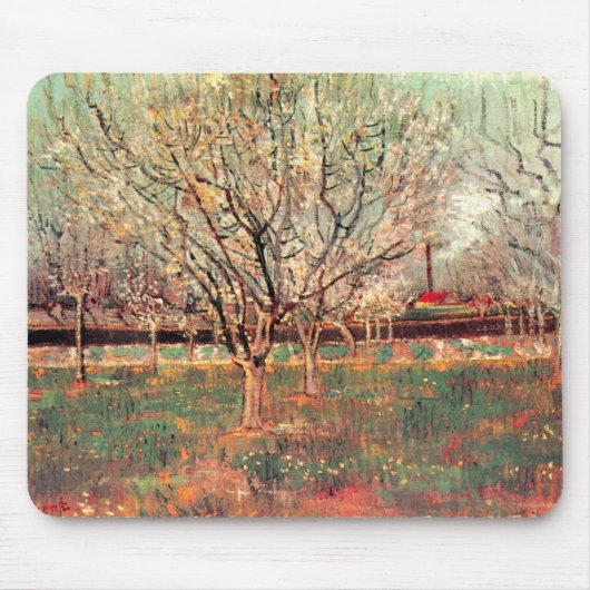 Orchard in Blossom, Plum Trees van Vincent van Gog Muismat (Voorkant)