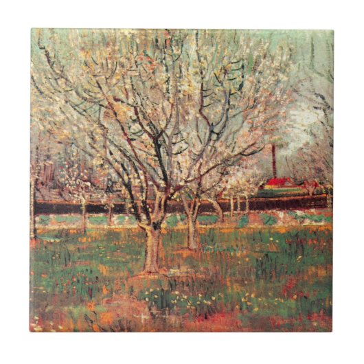 Orchard in Blossom, Plum Trees van Vincent van Gog Tegeltje (Voorkant)