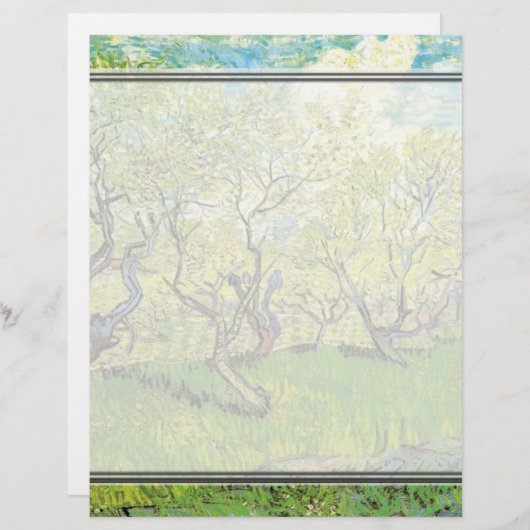 Orchard in Blossom, Vincent van Gogh. (Voorkant / Achterkant)