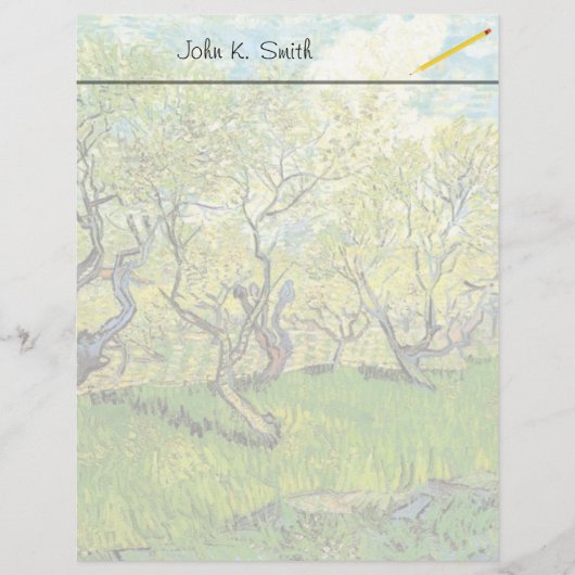 Orchard in Blossom, Vincent van Gogh. (Voorkant)