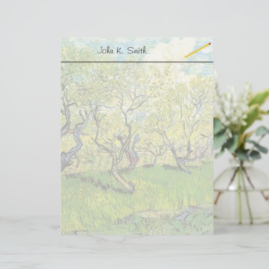 Orchard in Blossom, Vincent van Gogh. (Staand voorkant)