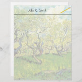 Orchard in Blossom, Vincent van Gogh. (Voorkant / Achterkant)