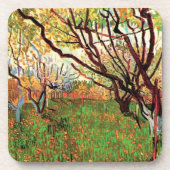 Orchard in Blossom, Vincent van Gogh Bier Onderzetter (Voorkant)