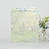 Orchard in Blossom, Vincent van Gogh. Briefhoofd Sjabloon (Staand voorkant)