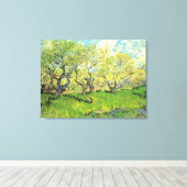 Orchard in Blossom, Vincent van Gogh Canvas Afdruk (Insitu (Houten vloer))