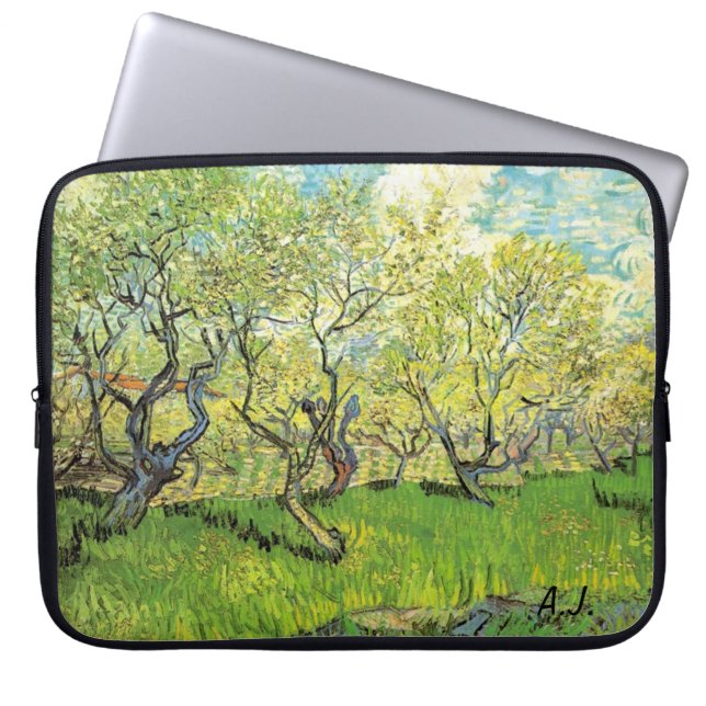 Orchard in Blossom, Vincent van Gogh Laptop Sleeve (Voorkant)